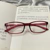 Gafas Cuadradas Estilo Millennial Rojas con Luz Anti-Azul Nicho Retro Y2K Versátiles Sencillas Artefacto para Maquillaje Sexy Gafas Nuevas