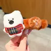 Lindo pasador de pinza para el pelo de oso de peluche con pico de pato, pinza para flequillo lateral, accesorio para el pelo, pasador, pasador