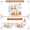 Varios Adhesivos de Pared de Tren de Animales Lindos de la Jungla para Dormitorio y Sala de Estar Pared de Fondo Decoración del Hogar Adhesivos de Pared Autoadhesivos