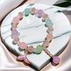 Pulseira Princesa Fofa Cor de Doce para Melhores Amigas, Pulseiras de Contas para Crianças, Doce e Sofisticada, Bijuterias Versáteis para Barracas