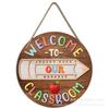 Nuevas Artesanías Creativas de Madera Letrero de Puerta Decoración Colgante Regalo Temporada de Regreso a Clases Letrero Redondo Placa Decorativa Puerta Letrero de Madera