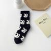 Calcetines de Invierno Nuevo Estilo para Mujer con Forro de Visón Aterciopelado Gruesos de Piel Estilo Japonés ins Animal de Dibujos Animados Lindo Calcetines de Media Caña