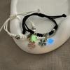 Pulsera Luminosa Estudiante Femenina Dos Personas Novia Amistad Moda Coreana Pulsera Luminosa para Hombres y Mujeres Pulsera de Pareja