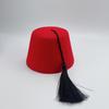 Chapéu Turban com Borla Preta, Chapéu de Feltro para Minorias Étnicas