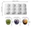 Molde Grande 6 Cavidades Mousse de Gelatina de Manga Molde de Silicone para Sorvete Rugby Chocolate Doce DIY