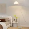 Lámpara de Pie Plisada Sala de Estar Sencilla Sofá Nórdico Estudio Dormitorio Mesita de Noche Estudio Lectura Vertical Lámpara de Ambiente Celebridad de Internet