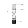 Comercio exterior venta caliente reloj de arena en forma de dos en uno multifuncional integrado molinillo manual de doble cabeza blanco y negro molinillo de pimienta