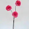 Flor artificial roja rosa para salón de bodas, flor artificial para camino, arreglo floral, decoración de sala de bodas, flor artificial para techo de boda