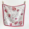 Bufanda Cuadrada Estampada de Seda Sintética Estilo Nuevo de Verano Bufanda de Seda Corbata de Cuello para Mujer Bufanda Decorativa Pequeña Versátil Pañuelo Francés para la Cabeza Bufanda Mujer