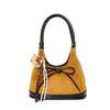 Bolsa de Braço Feminina Moda Verão 2025 Estilo Coreano com Laço, Grande Capacidade e Costura em Contraste para o Dia a Dia, Bolsa de Ombro Cruzada