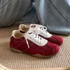 Zapatillas retro de bloques de color para mujer, nuevo diseño de otoño 2026, estilo de nicho, con plantillas ocultas para aumentar la altura, zapatillas de entrenamiento alemanas, zapatillas casuales Forrest Gump