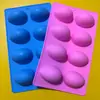 Molde de Silicona para Pastel, Huevo de Pascua de Chocolate de 8 Piezas, Molde para Postre de Gelatina de Pudín, Herramientas para Hornear Jabón
