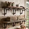 Suporte de parede decorativo de ferro fundido estilo minimalista nórdico vintage com galhos de veado para bares, KTV e casas de karaokê, decoração de parede única