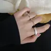 Conjunto de Anillos de Lujo Ligero Estilo Japonés para Mujer Conjunto Distintivo de Siete Piezas Estilo Frío Anillo Versátil Diseño de Nicho ins Popular en Internet