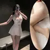 Lencería Sexy con Tirantes para Niñas, Pijama de Encaje Hueco de Seda, Lencería Divertida para Parejas, Camisón Ascético para Mujer