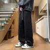 Pantalones Casuales Rayados para Hombre de Primavera y Otoño Estilo Americano Holgados Versátiles de Caída Rectos Pantalones Ropa para Hombre