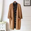 Suéter de exportación japonés y coreano de longitud media para mujer, prenda de abrigo de primavera y otoño, nuevo, color liso, versátil, elegante, simple, cárdigan de punto para mujer