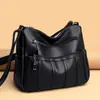 Bolsas para Mulheres 2022 Nova Tendência Couro Macio Moda Versátil Grande Capacidade Couro Genuíno Bolsa para Mãe de Meia-Idade Bolsa Transversal