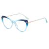Gafas de sol con montura metálica, antiluz azul, con espejo plano, color caramelo, estilo ojo de gato, estilo vintage, montura completa, personalizadas en Europa y América.
