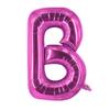 Globo de aluminio de 16 pulgadas con letras negras y rojas, cuerpo delgado, globo de aluminio A-Z, decoración para cumpleaños y bodas