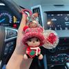 Chaveiro Fofo Macio Qiqi Flor Eterna Boneca de Natal Personalizada Pingente para Chave de Carro Presente para Coração de Menina