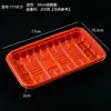 Bandeja desechable para alimentos frescos, caja de embalaje para frutas, verduras y carne de cerdo, bandeja de plástico para alimentos de supermercado, amarilla, una pieza