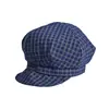 Boina a cuadros simple y fresca, estilo artístico, sombrero de pintor moderno y casual, sombrero japonés versátil que hace que la cara se vea más pequeña, para mujeres