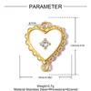 Pendantes de Aço Inoxidável Coração de Pêssego Retro Francês Lótus DIY Estrela Feminina Quadrado Zircônia Colar Titânio Aço Joias Pendantes