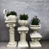 Adereços de estrada de casamento de estilo europeu ao ar livre coluna quadrada de gesso romana suporte de flores base de vaso de flores ornamentos decorativos de chão