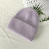 Inverno Quente Angorá Coelho Lã Malha Dupla Dobrada Curl-edge Pullover Cap Estilo Coreano Moda Feminina All-match Thickened Wool Cap