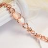 Pulsera pequeña de ojo de gato al por mayor para mujer, pulsera sencilla de oro rosa, textura casual, exclusiva transfronteriza