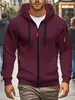 Moletom com Capuz e Zíper Masculino Transfronteiriço de Primavera e Outono, Pulôver Multibolsos, Jaqueta Esportiva Casual Masculina