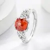 Transmisión en Vivo Fuegos Artificiales de Piedras Preciosas Coloridas de Gran Venta Anillo de Hada de Flor Cortada Anillo de Vid Vidriante Súper Brillante de Diamante de Alto Carbono Moda Tendencia Joyería