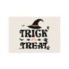 Mantel individual de Halloween con Cabeza de Calabaza Aterradora y Estampado de Gato Negro, Mantel de Lino Sintético, Decoración de Halloween, Mantel Antideslizante