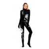 Fantasia de Halloween Esqueleto Zumbi 3D Fantasia Cosplay Cosplay Macacão Simbiótico para Adultos