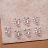 Joias para Nail Art Mini Laço Aurora Resina Pequena Gravata Borboleta Flutuante Acessórios para Unhas Material DIY Pequenos Acessórios