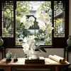 Nuevo Modelo Transfronterizo 21-Flor Mariposa Orquídea Bonsái Artificial en Stock, Película de Tacto Realista Flor Artificial Planta Verde de Escritorio Decoración en Maceta