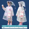 Impermeable infantil para estudiantes de primaria y secundaria, especialmente diseñado para niños y niñas, protección de cuerpo completo contra lluvia intensa, engrosado, con una capucha grande