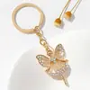 Nova Chaveiro Decoração de Bailarina Cravejada com Diamantes Pingente Requintado Retrô Acessórios para Carro Pingente Decorativo