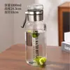 Taza de vidrio de borosilicato alto, capacidad extragrande, taza para preparar té con separación de té y agua, botella de agua deportiva resistente a altas temperaturas, personalizable