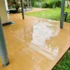 Piso de liga de alumínio para jardim externo, impermeável, com textura de madeira, anticorrosivo, para pátio e terraço. Revestimento multicamadas.