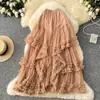 Falda Corta Estilo Hada Modelo Nuevo Primavera Temprana 2026, Suave y Elegante, Efecto Adelgazante, Malla con Forma de Corazón, Falda Irregular Abullonada