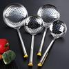 Colador grande de acero inoxidable para cocina y hogar, filtro espesado, cuchara para residuos de aceite, cuchara para fideos, cuchara para albóndigas de pesca, colador de acero inoxidable al por mayor