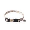 Aminger Nuevos Suministros para Mascotas Collar para Gato de Cuadros Diamantados a Juego de Color Algodón Poliéster Lazo Moda Clásica Estilo Británico