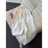 Pantalones Casuales de Lino Bordados Estilo Verano 2026 de Pierna Ancha con un Diseño Único y Elegante, Pantalones Largos Blancos A5418