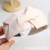 Diadema de tela sencilla de estilo coreano con ala ancha y nudo plisado retro, accesorios elegantes para el cabello para mujer