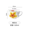 Taza de desayuno de cerámica esmaltada pintada a mano, creativa, para leche, para mujer, para té de la tarde, café, para beber, linda taza de avena