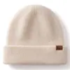 Moda Coreana Otoño e Invierno Gorro de Punto Versátil Cachemira Sombrero Frío para Exteriores Sombrero de Lana de Doble Capa Sombrero Cálido con Protección para los Oídos para Hombres y Mujeres