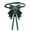 Accesorio de collar de pajarita de strass retro moderno, accesorio de camisa de pajarita negra, broche de decoración de collar unisex