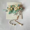 Horquilla Azul Esmaltada Estilo Chino, Accesorio para el Cabello para la Parte Trasera de la Cabeza, Pinza Lateral Estilo Antiguo Hanfu Dinastía Song para Mujeres, Diseño de Adorno Lateral para Cabello Corto